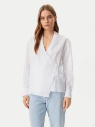 Calvin Klein Koszula K20K208226 Biały Regular Fit. Białe bluzki damskie Calvin Klein, bez wzorów, z bawełny, bez kołnierzyka, bez ramiączek. Za 329.99 zł.