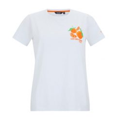 T-shirt Damski Pomarańcze Filandra VX. Białe t-shirty damskie Regatta, bez wzorów, casualowe, bez kołnierzyka. Za 67.99 zł.