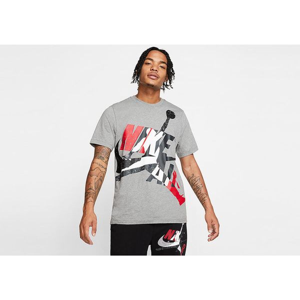 Koszulka męska nike air jordan jumpman classics crew tee carbon heather. Szare koszulki sportowe męskie Nike, m, bez wzorów, bez kołnierzyka, bez ramiączek, na fitness i siłownię. Za 149.00 zł.
