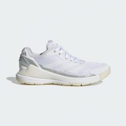 Buty Crazyquick Lightstrike Padel. Białe obuwie sportowe damskie Adidas, bez wzorów, z materiału. Za 529.00 zł.