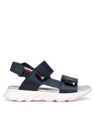 Geox Sandały J Sandal Airadyum Bo J55F1B 0009B C0735 S Granatowy. Niebieskie sandały chłopięce Geox, ze skóry, bez zapięcia. Za 229.99 zł.
