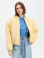 Another Cotton Lab Bluza Kobiety Sztuczna skóra żółty, M. Żółte bluzy damskie Another Cotton Lab, m, bez wzorów, ze skóry, bez kaptura. Za 279.95 zł.