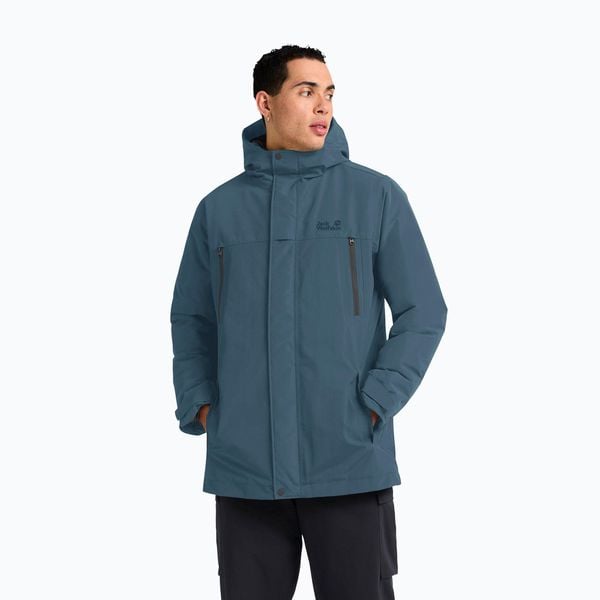 Kurtka ocieplana męska Jack Wolfskin Glacier Shield. Niebieskie kurtki męskie Jack Wolfskin, m, bez wzorów, z puchu, bez kaptura. Za 1,099.00 zł.