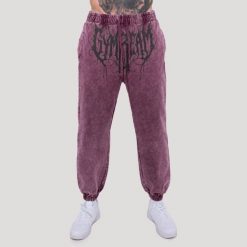 Spodnie męskie fitness oversize Raisin Abyss. Czerwone spodnie sportowe męskie GYMBEAM, m, bez wzorów, z bawełny, na fitness i siłownię. Za 139.90 zł.