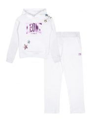 Bluza z bawełna z kaptur na czas wolny na co dzień. Białe bluzy damskie LEONE 1947 APPAREL, bez wzorów, z bawełny, bez kaptura. Za 303.12 zł.