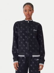 Guess Bluza V5BQ01 K1902 Czarny Regular Fit. Czarne bluzy damskie Guess, xxs, z aplikacjami, z syntetyku, bez kaptura. Za 339.99 zł.