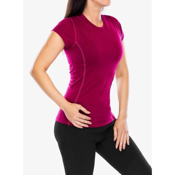 Koszulka termoaktywna damska Sensor Merino Active Tee S/S. Fioletowe koszulki sportowe damskie Sensor, s, bez wzorów, bez kołnierzyka, bez ramiączek. Za 252.99 zł.