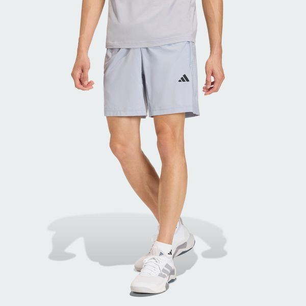 Tkane Szorty Do Ćwiczeń Essentials Base. Szare krótkie spodenki sportowe męskie Adidas, bez wzorów, na fitness i siłownię, climacool (adidas). Za 119.00 zł.