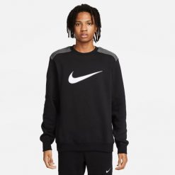Bluza sportowa męska Nike FN0245010. Czarne bluzy męskie Nike, l, bez wzorów, bez kaptura. Za 266.00 zł.