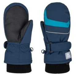 Rękawiczki dziecięce Loap Ruti Blue. Niebieskie rękawiczki dziecięce ÀLG, bez wzorów, z materiału. Za 48.58 zł.