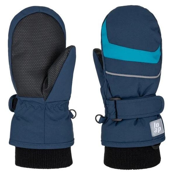 Rękawiczki dziecięce Loap Ruti Blue. Niebieskie rękawiczki dziecięce Scarpa, bez wzorów, z materiału. Za 48.58 zł.