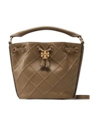 Tory Burch Torebka Fleming Soft Bucket Bag 142565 Brązowy. Brązowe torebki do ręki damskie Tory Burch, bez wzorów, ze skóry, bez dodatków. Za 2,009.00 zł.