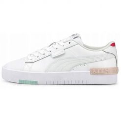 Buty do chodzenia damskie Puma Jada. Białe obuwie sportowe damskie Puma, bez wzorów, z materiału, trekkingowe. Za 299.00 zł.