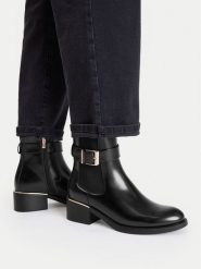 MEXX Botki CEO-WS6581-08 Czarny. Czarne botki damskie Mexx, bez obcasa, na płaskiej podeszwie, bez zapięcia. Za 249.99 zł.