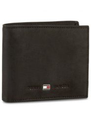 Tommy Hilfiger Portfel Johnson Mini Cc Wallet AM0AM00663 Czarny. Czarne portfele męskie Tommy Hilfiger, bez wzorów, z nubiku. Za 179.99 zł.