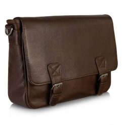 Torba męska skórzana Tizano TMS14 ciemny brąz. Brązowe torby na laptopa męskie TIZANO, bez wzorów, z materiału. Za 334.00 zł.