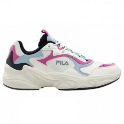 Buty do chodzenia damskie Fila Collene CB. Białe obuwie sportowe damskie Fila, bez wzorów, z jeansu, trekkingowe. Za 376.97 zł.