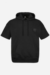 Męski T-shirt z kapturem QuickDry krótki rękaw. Czarne t-shirty męskie JAY-PI, m, bez wzorów, z bawełny, sportowe, bez kołnierzyka. Za 279.99 zł.