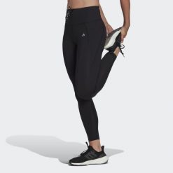 Legginsy Running Essentials. Czarne legginsy damskie Adidas, m, bez wzorów, z materiału. Za 162.99 zł.