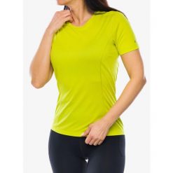 Koszulka termoaktywna damska Montane Dart Lite T-Shirt. Żółte koszulki sportowe damskie Montane, bez wzorów, bez kołnierzyka, bez ramiączek. Za 150.99 zł.
