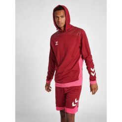 Bluza z kapturem Hummel hmlLEAD poly. Czerwone bluzy męskie Hummel, xl, bez wzorów, z polaru, z kapturem, na fitness i siłownię. Za 245.05 zł.