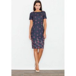 Modna Ołówkowa Midi Sukienka w Kwiaty Wzór 62. Sukienki damskie marki Molly.pl. Za 142.90 zł.
