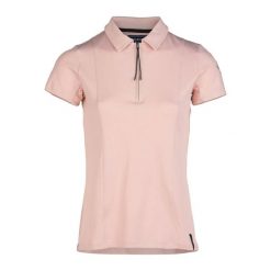 Damska koszulka polo na zawody B Vertigo Claudine. Niebieskie koszulki sportowe damskie B VERTIGO, bez wzorów, z materiału, bez kołnierzyka, bez ramiączek, na fitness i siłownię. Za 193.50 zł.