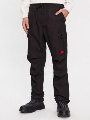 Hugo Spodnie materiałowe Garlo233 10250557 Czarny Regular Fit. Czarne spodnie materiałowe męskie Hugo, m, bez wzorów, z bawełny. Za 389.99 zł.