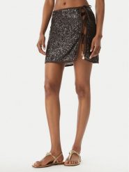 Guess Spódnica plażowa E6GD05 KBMV0 Brązowy Regular Fit. Brązowe spódnice damskie Guess, l, z aplikacjami, z syntetyku. Za 299.99 zł.