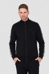 GUESS Czarna męska bluza dresowa, Rozmiar XXL. Czarne bluzy męskie Guess, l, z aplikacjami, z dresówki, bez kaptura. W wyprzedaży za 270.99 zł.