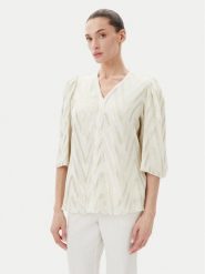 Bruuns Bazaar Bluzka Collard Majlya BBW4486 Beżowy Regular Fit. Brązowe bluzki damskie Bruuns Bazaar, bez wzorów, z wiskozy, bez kołnierzyka, bez ramiączek. Za 449.99 zł.