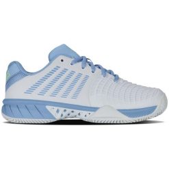 Buty do tenisa damskie K-Swiss Express Light 3. Białe obuwie sportowe damskie K-SWISS, bez wzorów, z materiału, tenisowe. Za 485.00 zł.