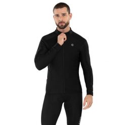 Męska kurtka rowerowa softshell Kolarstwo Siroko J1 Furkapass. Czarne kurtki męskie SIROKO, m, bez wzorów, z materiału, bez kaptura. W wyprzedaży za 297.00 zł.