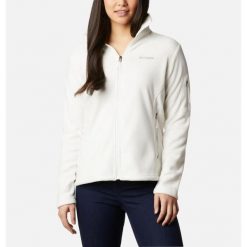 Bluza polarowa turystyczna damska Columbia Fast Trek II. Białe bluzy sportowe damskie Columbia, l, bez wzorów, z polaru, bez kaptura, trekkingowe. Za 207.99 zł.