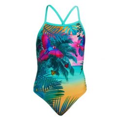 Strój kąpielowy dziewczęcy Funkita The Beach Straped In. Czerwone stroje kąpielowe dla dziewczynek FUNKITA, bez wzorów, z poliesteru. Za 159.99 zł.