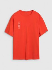 4F T-shirt oversize gładki męski - pomarańczowy XL. Brązowe koszulki sportowe męskie 4f, m, bez wzorów, z bawełny, eleganckie, bez kołnierzyka. W wyprzedaży za 39.99 zł.