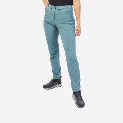 Spodnie turystyczne damskie Quechua MH500. Czarne spodnie sportowe damskie QUECHUA, l, bez wzorów, z bawełny, trekkingowe. Za 129.99 zł.