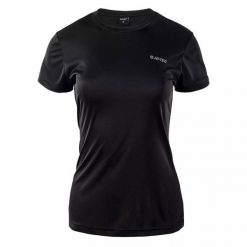 Koszulka damska Hi-Tec Lady Sibic - czarna, Rozmiar XL. Czarne koszulki sportowe damskie Hi-tec, l, bez wzorów, z poliesteru, sportowe, bez kołnierzyka. Za 34.99 zł.
