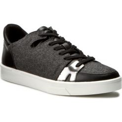 Sneakersy CALVIN KLEIN - Imanna E2620 Charcoal/Anthracite. Czarne półbuty damskie Calvin Klein, bez wzorów, z materiału, bez obcasa, na płaskiej podeszwie, bez zapięcia. W wyprzedaży za 239.00 zł.