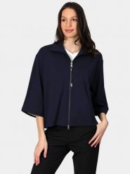 Sweter Damski Luhta Humppila. Niebieskie swetry damskie Luhta, s, bez wzorów, z elastanu, bez kołnierzyka, bez ramiączek, bez kaptura. Za 559.00 zł.