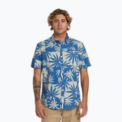 Koszula męska Quiksilver Apero Organic Classic. Niebieskie koszule męskie Quiksilver, m, bez wzorów, bez kołnierzyka, bez ramiączek. Za 139.99 zł.