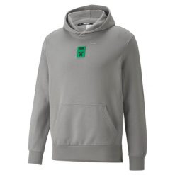 Bluza dresowa męska Puma X MINECRAFT. Szare bluzy męskie Puma, m, bez wzorów, z dresówki, bez kaptura. Za 331.99 zł.