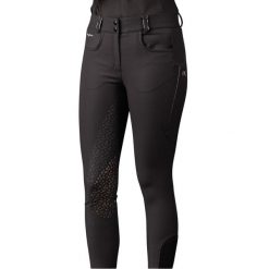 Damskie spodnie jeździeckie o pełnej przyczepności Harry's Horse Denici Cavalli. Czarne spodnie materiałowe damskie HARRYS HORSE, s, bez wzorów, z elastanu. Za 256.00 zł.