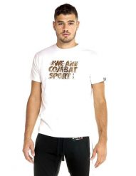 T-shirt męski Leone z krótkim rękawem Winter Gold. Białe t-shirty męskie LEONE 1947 APPAREL, l, bez wzorów, z bawełny, sportowe, bez kołnierzyka. Za 42.06 zł.