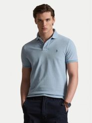 Polo Ralph Lauren Polo 710970582001 Niebieski jasny Custom Slim Fit. Niebieskie koszulki polo męskie Polo Ralph Lauren, m, bez wzorów, z bawełny, bez ramiączek. Za 599.99 zł.