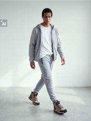 Sportowa bluza z kapturem z dzianiny termicznej - szary. Szare bluzy sportowe męskie Sinsay, l, bez wzorów, z dzianiny, z kapturem. Za 79.99 zł.