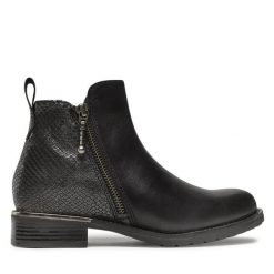 Botki Lasocki. Czarne botki damskie Lasocki, bez obcasa, na płaskiej podeszwie, bez zapięcia. Za 249.99 zł.