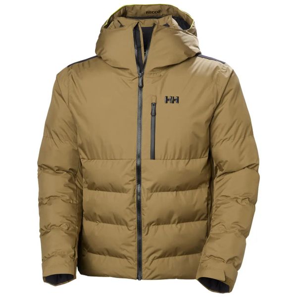 Kurtka puchowa Helly Hansen Kvitfjell. Brązowe kurtki męskie Helly Hansen, l, bez wzorów, z dzianiny, bez kaptura, narciarskie, primaloft. Za 1,327.50 zł.