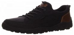Rieker Shoes Czarne 45 (08150-00). Czarne buty sportowe męskie Rieker, bez zapięcia. Za 324.42 zł.