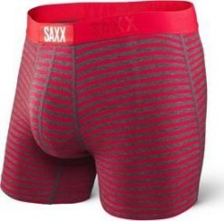 SAXX Bokserki męskie Vibe Boxer Modern Fit Red Hiker Stripe r. S (SXBM35HPS). Czerwone bokserki męskie Saxx, m, bez wzorów. Za 103.99 zł.